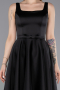 Partykleid Midi Satin Schwarz ABK2586