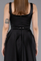 Partykleid Midi Satin Schwarz ABK2586
