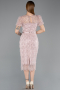 Puder Partykleid Perlenbesetzt Midi ABK2412