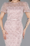 Puder Partykleid Perlenbesetzt Midi ABK2412