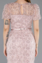 Puder Partykleid Perlenbesetzt Midi ABK2412