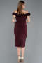 Partykleid Midi Kirschrot ABK2583
