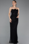 Abendkleid Lang Spitze Schwarz ABU5941