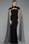 Abendkleid Lang Spitze Schwarz ABU5941