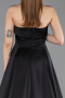 Abendkleid Lang Satin Schwarz ABU5932