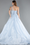 Designer Abendkleid Lang Eisblau ABU5963