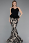 Designer Abendkleid Lang Schwarz ABU5954