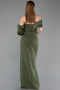 Khaki Abendkleid Lang ABU4024