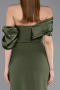 Khaki Abendkleid Lang ABU4024