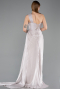 Abschlusskleid Lang Chiffon Nerzbraun ABU5946