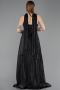 Abschlusskleid Lang Chiffon Schwarz ABU5957