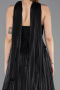 Abschlusskleid Lang Chiffon Schwarz ABU5957