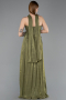 Kleider in Großen Größen Lang Chiffon Khaki ABU5958