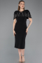 Partykleid Midi Schwarz ABK2588