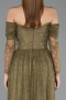 Abendkleid Lang Spitze Khaki ABU5945