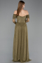 Abendkleid Lang Spitze Khaki ABU5945