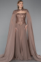 Abendkleid Lang Chiffon Kupfer ABU5931