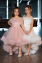 Abendkleid für Kinder Vorne Kurz-Hinten Lang Puder ABO130