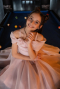 Abendkleid für Kinder Kurz Puder ABK2566