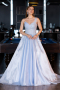 Designer Abendkleid Lang Eisblau ABU5963