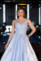 Designer Abendkleid Lang Eisblau ABU5963