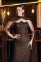 Abendkleid Lang Spitze Braun ABU5941