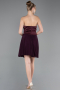 Partykleid Kurz Chiffon Pflaume ABK2590