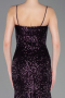Abendkleid im Meerjungfrau-Stil Lang Violett dunkel ABU5939