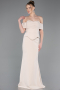 Beige Standesamtkleid Lang ABU5559