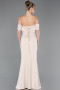 Beige Standesamtkleid Lang ABU5559