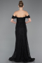 Abendkleid Lang Spitze Schwarz ABU5973