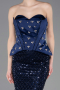Marineblau Abendkleid Schuppig Lang ABU5702