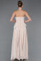 Beige Abendkleid Chiffon Lang ABU5681