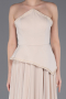 Beige Abendkleid Chiffon Lang ABU5681