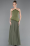 Khaki Abendkleid Chiffon Lang ABU5681