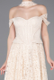 Abendkleid Lang Spitze Beige ABU5942