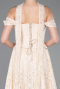 Abendkleid Lang Spitze Beige ABU5942