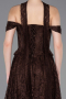 Abendkleid Lang Spitze Braun ABU5942