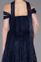 Abendkleid Lang Spitze Marineblau ABU5942