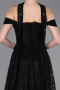 Abendkleid Lang Spitze Schwarz ABU5942