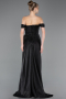 Abendkleid Lang Chiffon Schwarz ABU5974