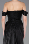 Abendkleid Lang Chiffon Schwarz ABU5974