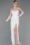 Weiß Abendkleid Spitze Lang ABU5770