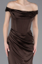 Abendkleid Lang Satin Braun ABU5976