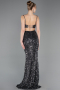 Abschlusskleid Lang Anthrazit ABU5980