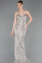 Abschlusskleid Lang Beige ABU5980