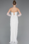 Weiß Abendkleid Spitze Lang ABU5770