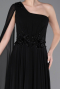 Abschlusskleid Lang Chiffon Schwarz ABU5984