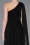 Abschlusskleid Lang Chiffon Schwarz ABU5984
