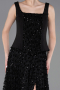 Abendkleid Lang Schuppig Schwarz ABU5986